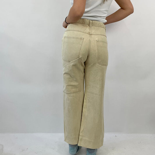 💻12 DAYS OF XMAS DROP | small cream united colors of Benetton cargo trousers