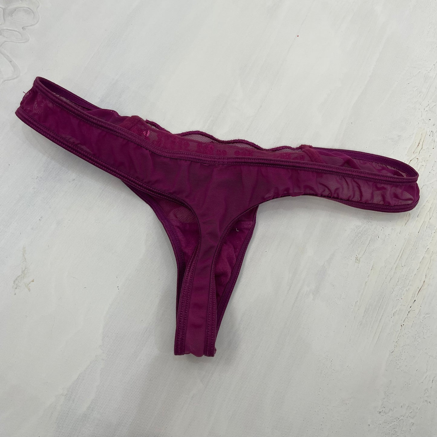 GALENTINES DAY DROP | small purple mesh sequin thong