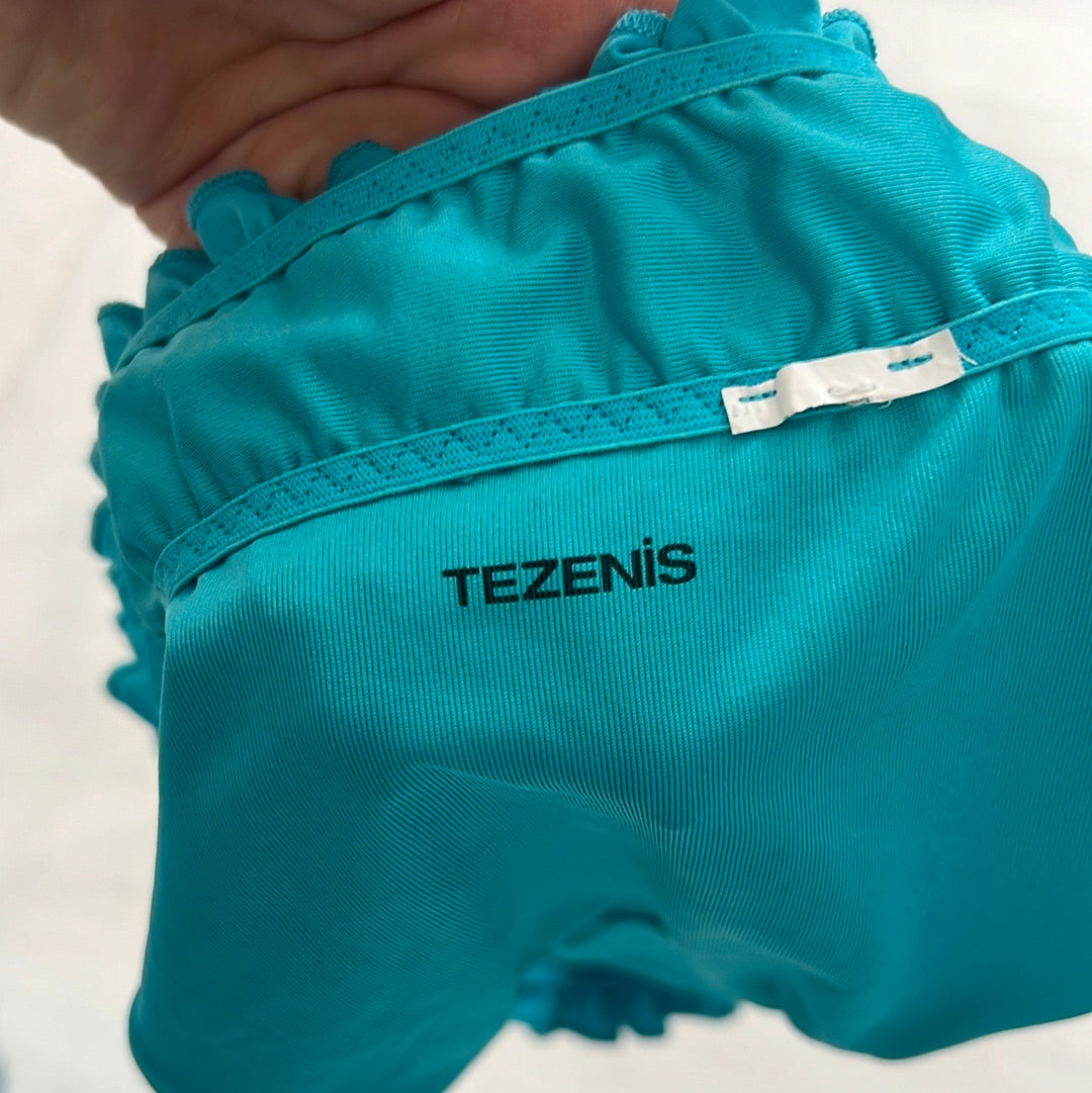 PALM BEACH DROP | small blue tezenis bikini bottoms with ruched waistband