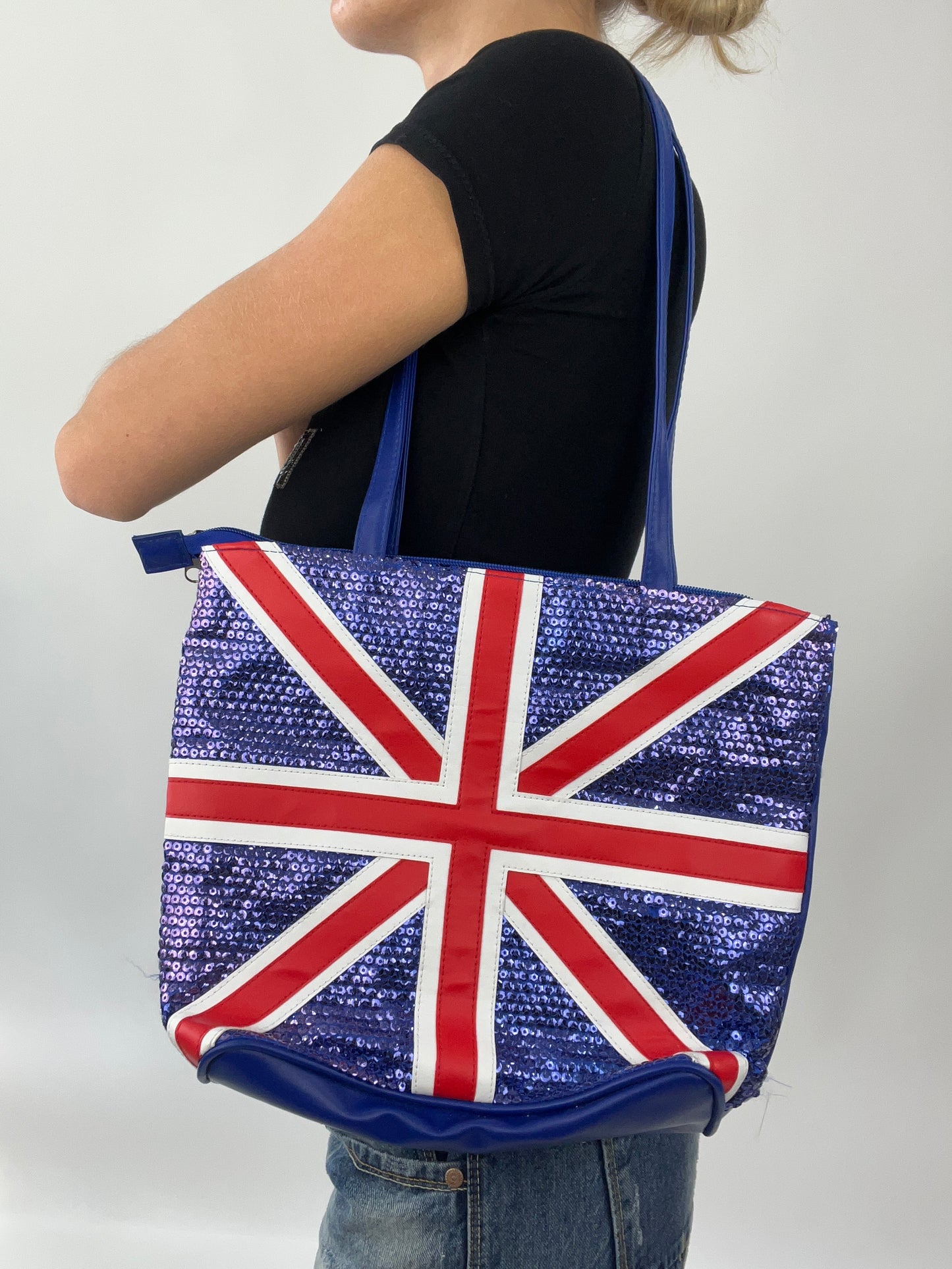 EUROS DROP | blue and red england flag bag