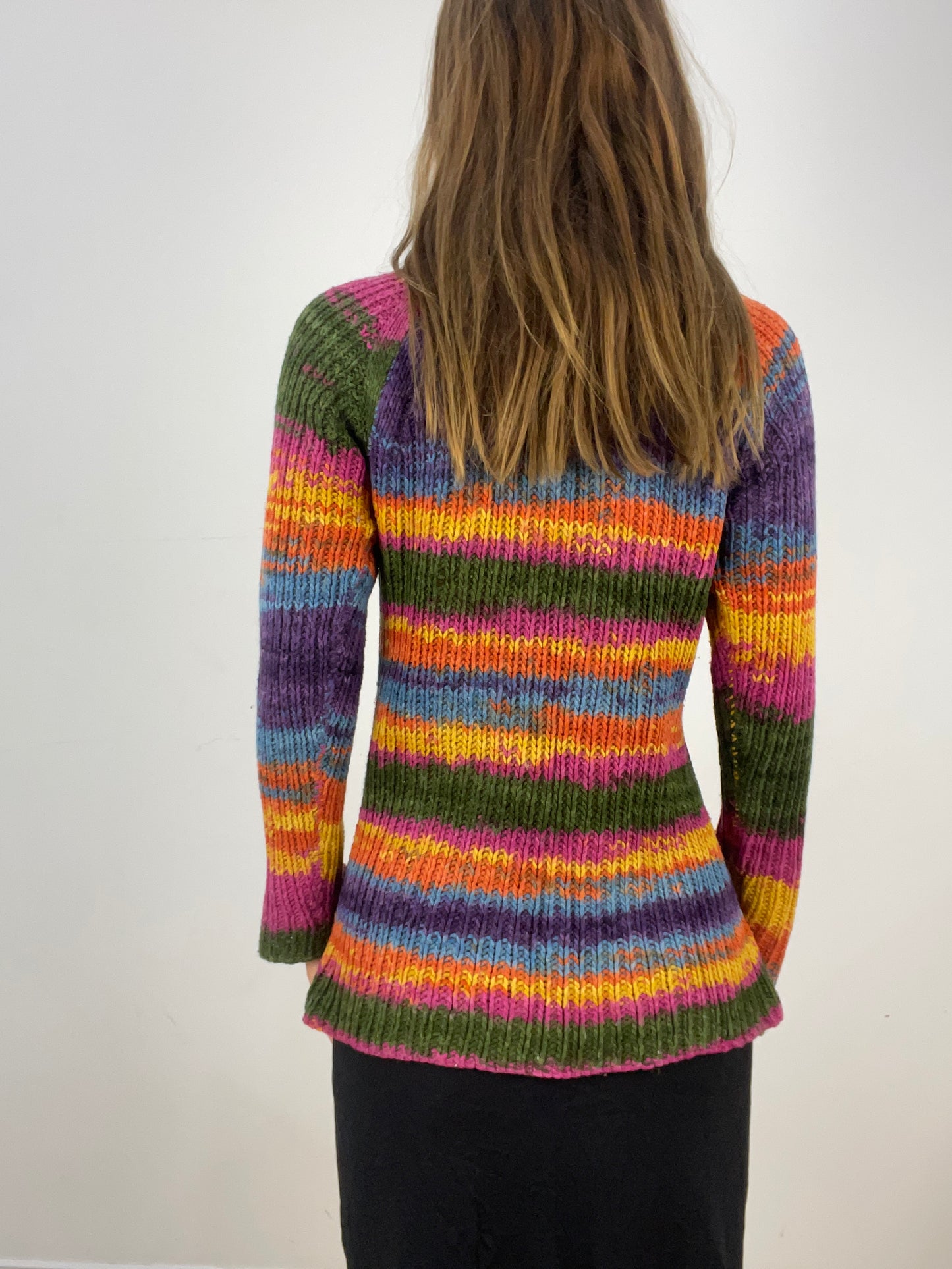 BEST PICKS | extra small striped multicolour roll neck jumper