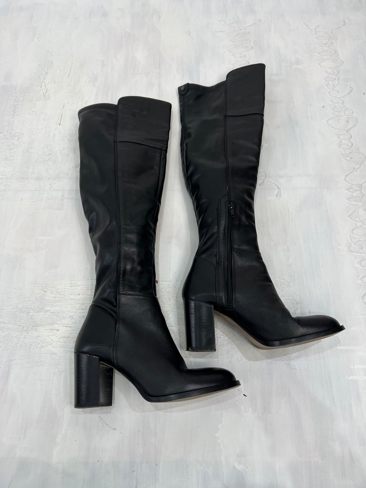 ⭐️ BEST PICKS | uk 5 black crinkle thigh high boots