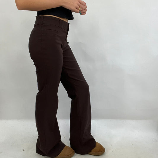 CARRIE BRADSHAW DROP | small brown flared trousers