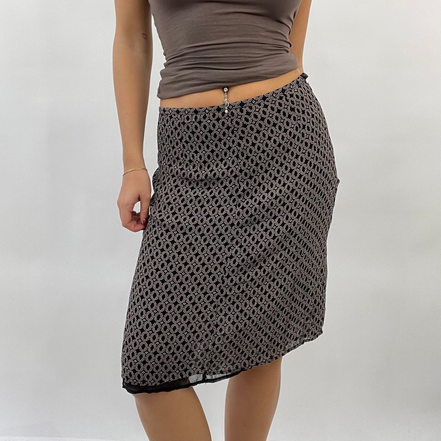 CORPCORE DROP | small black patterned skirt