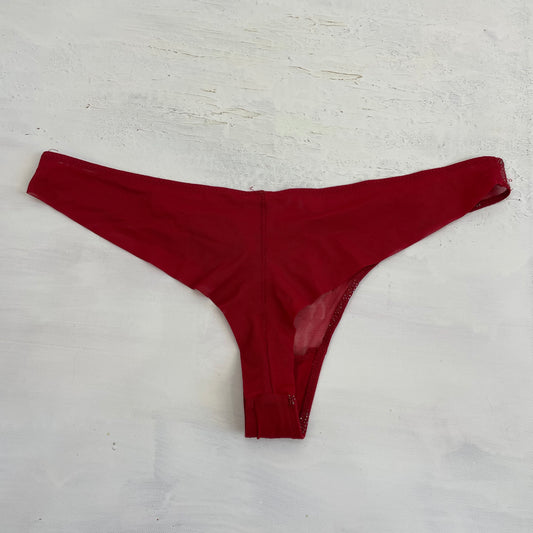 GIRL CORE DROP | red intimissimi thong with butterfly diamanté