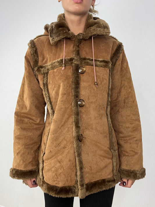 GILMORE GIRLS | medium light brown fur sherpa style jacket