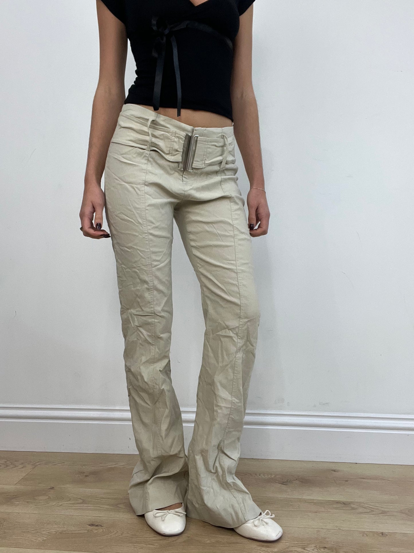 vintage drop 1 | medium beige trousers with belt