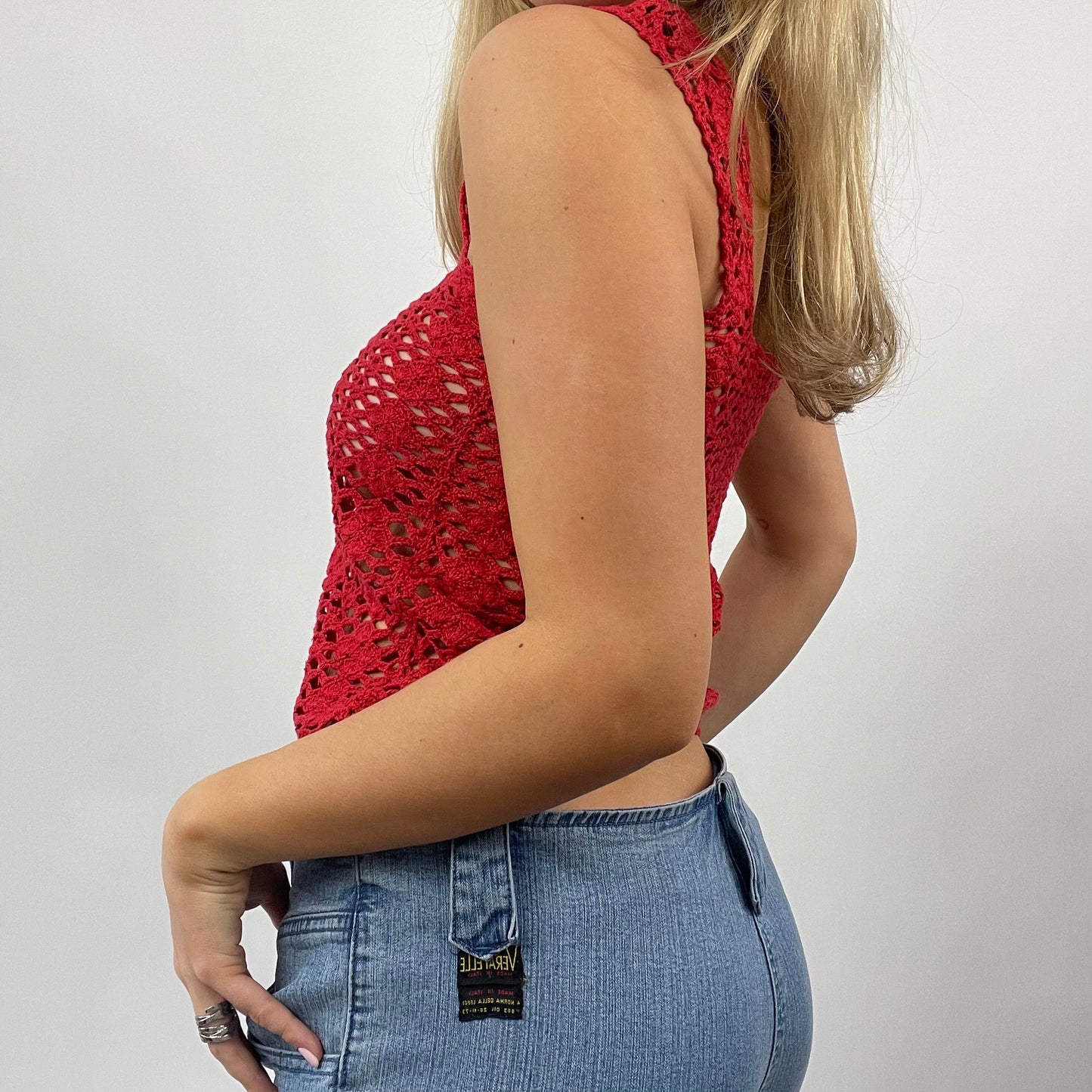 GALENTINES DAY DROP | small red crochet top