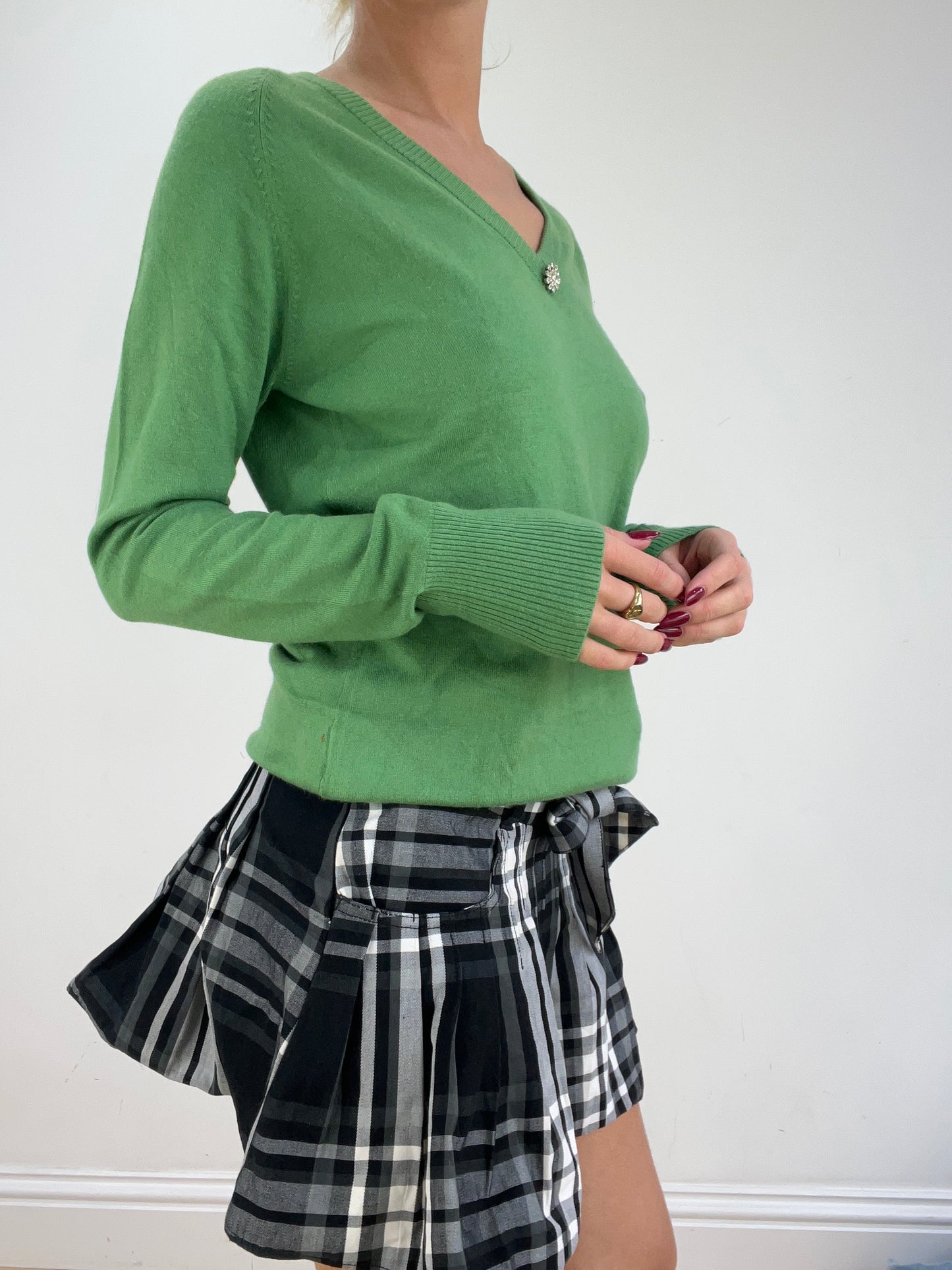 st patrick’s day | medium green v neck jumper