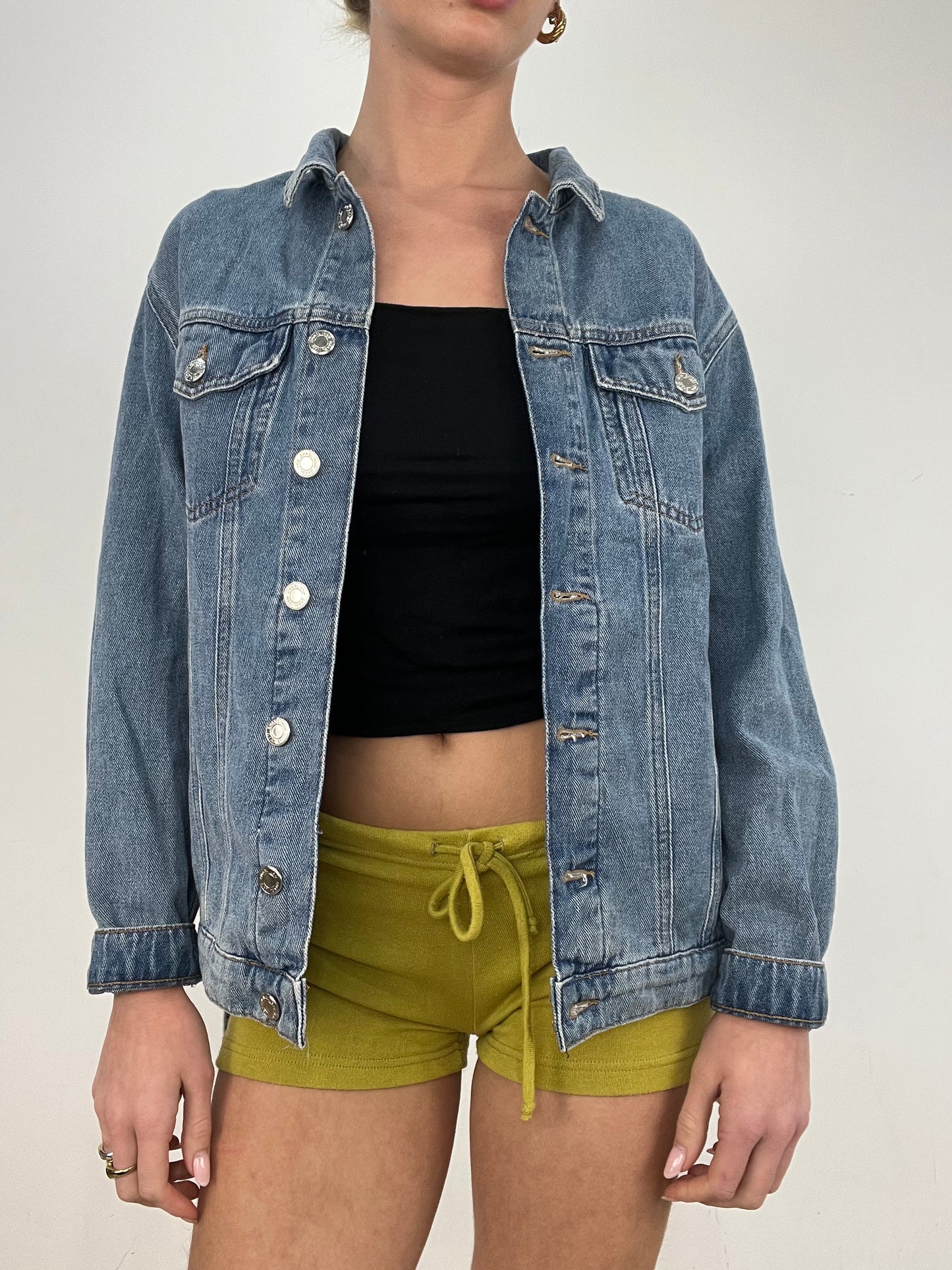 vintage edit ten | medium mid wash denim fringe jacket