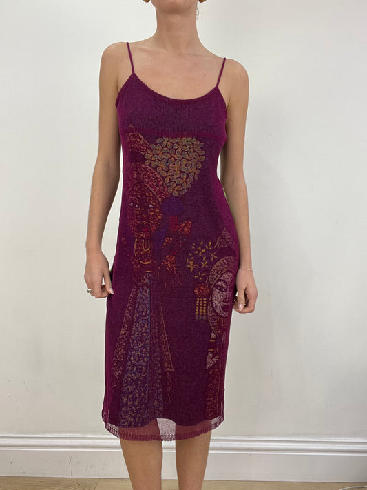 vintage edit six | medium purple custo barcelona maxi dress