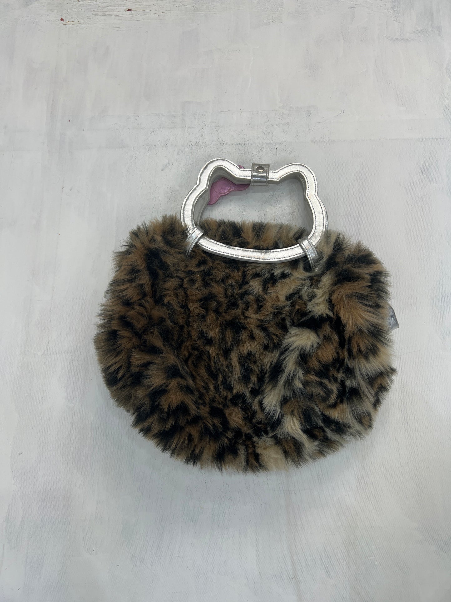 vintage edit eight | brown leopard print faux fur bag