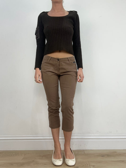 vintage edit six | medium brown dolce and gabbana capri trousers