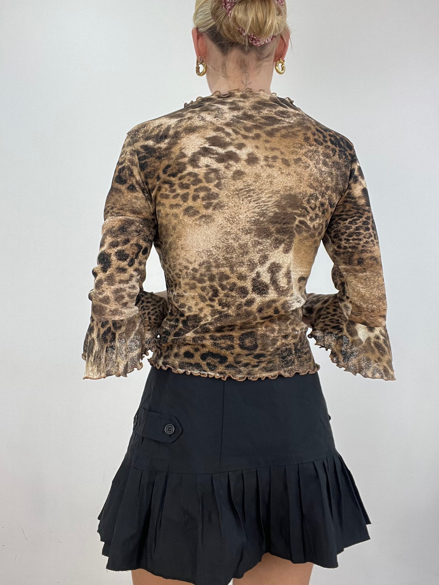 vintage edit six | medium brown leopard print top