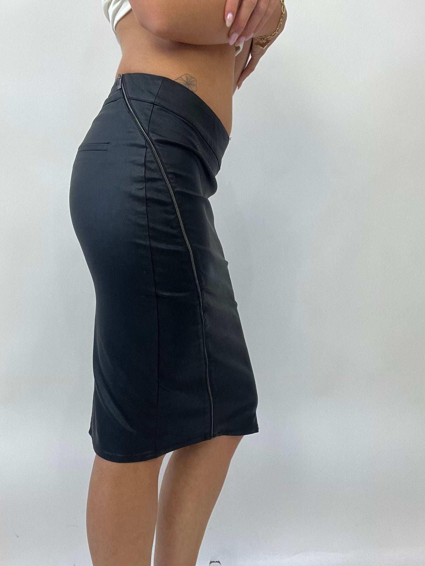 BRAT GIRL SUMMER DROP | small morgan de toi faux leather skirt
