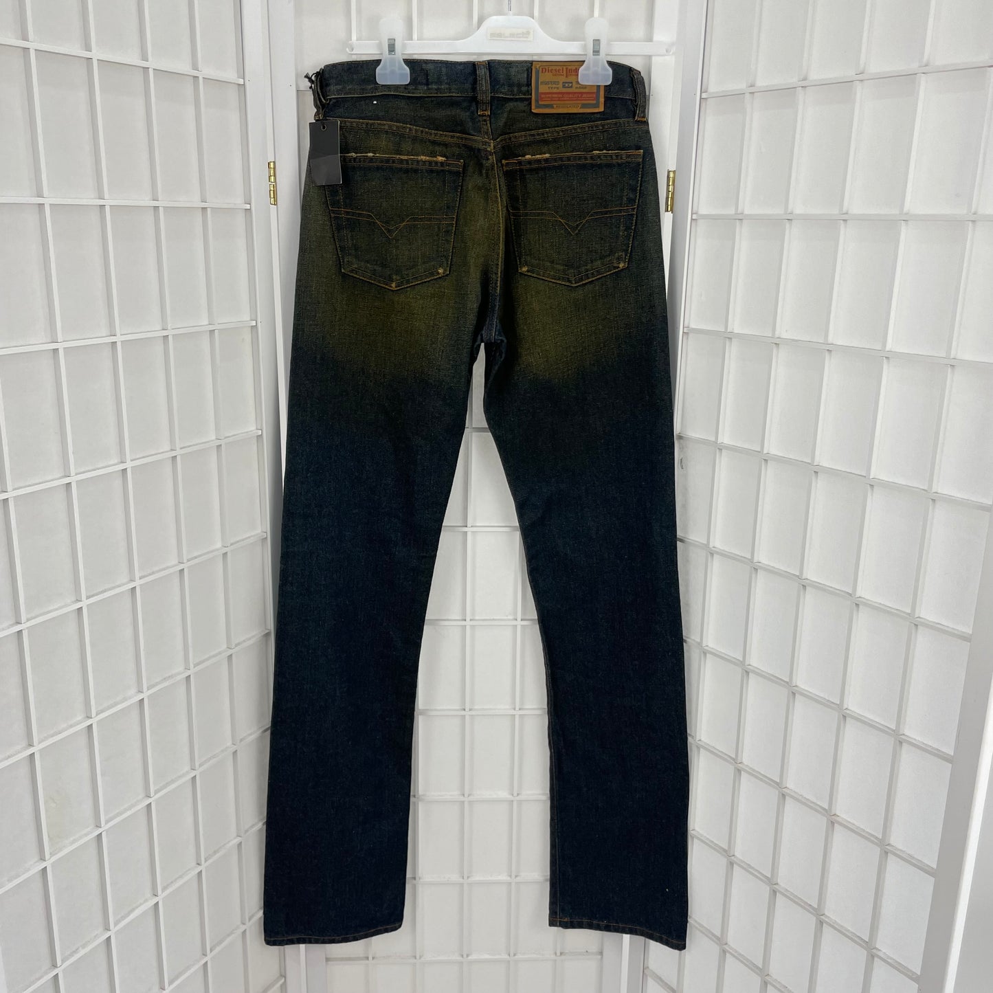 90s MINIMALISM DROP | small diesel brown wash jeans