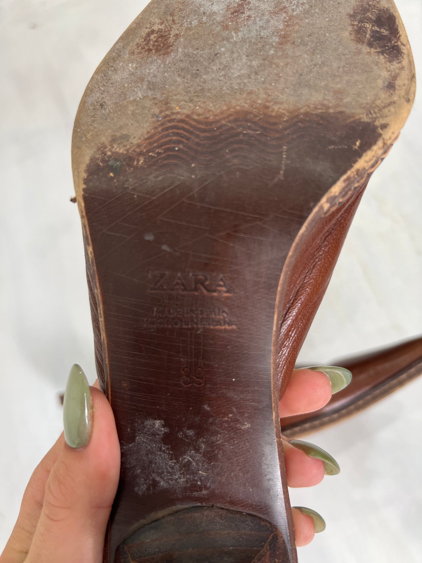 OFFICE GIRLIE | uk 5.5 brown zara heels / mules