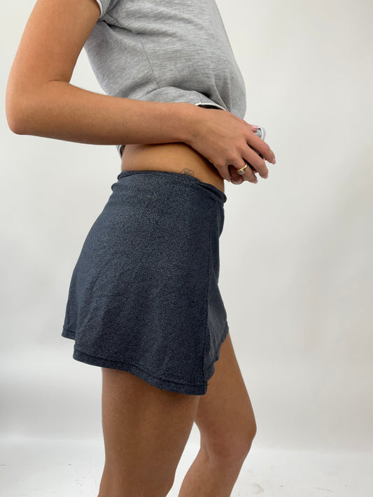 EUROS DROP | medium grey wrap skirt with glitter