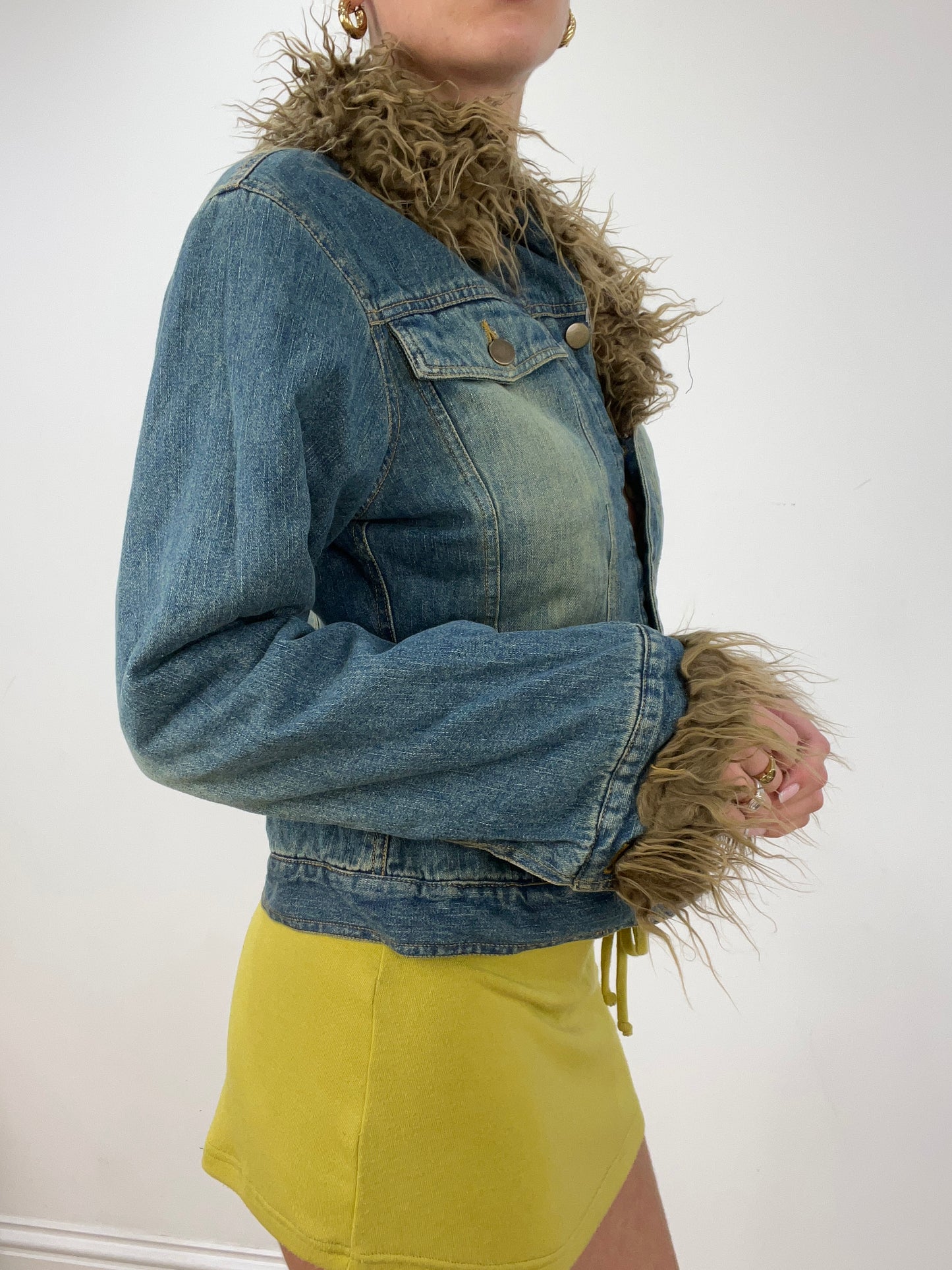 vintage edit four | small denim fur jacket