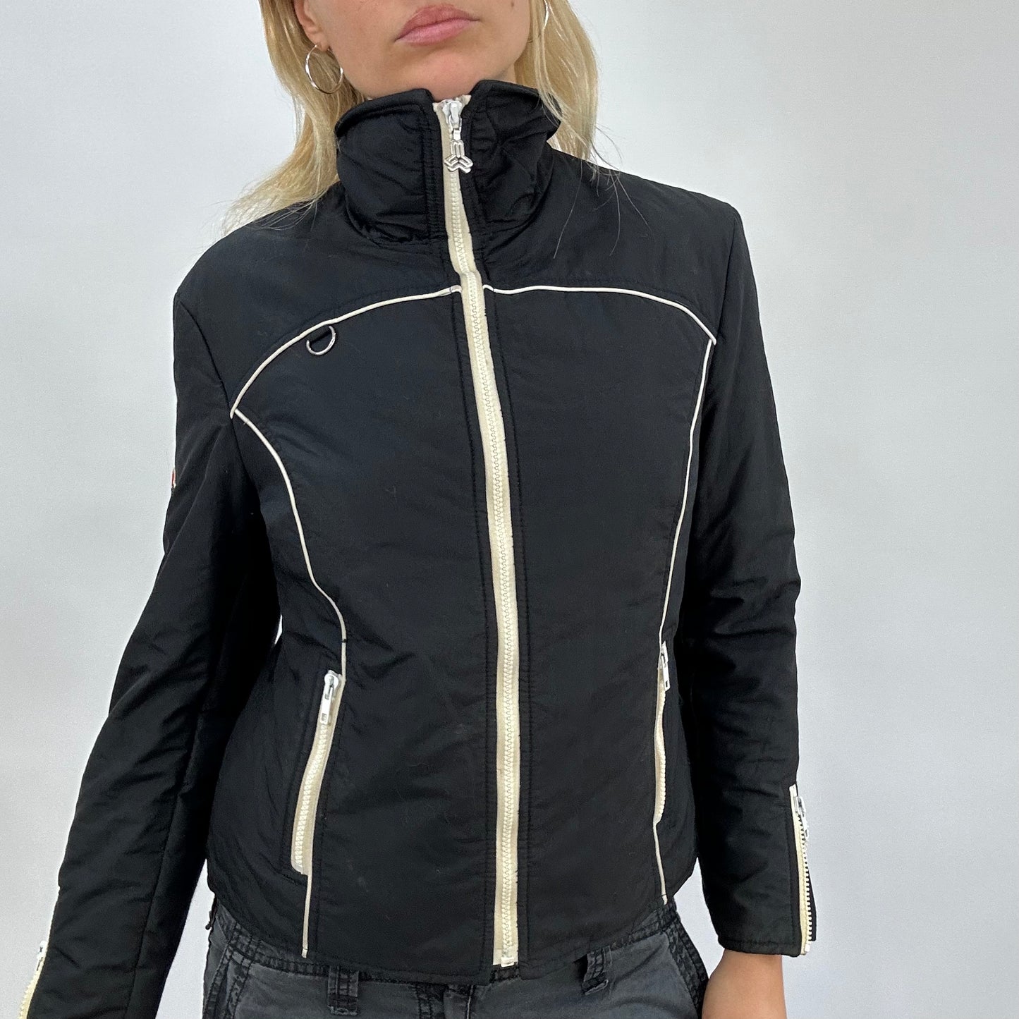 BEST PICKS | small black biker style jacket with contrast zip