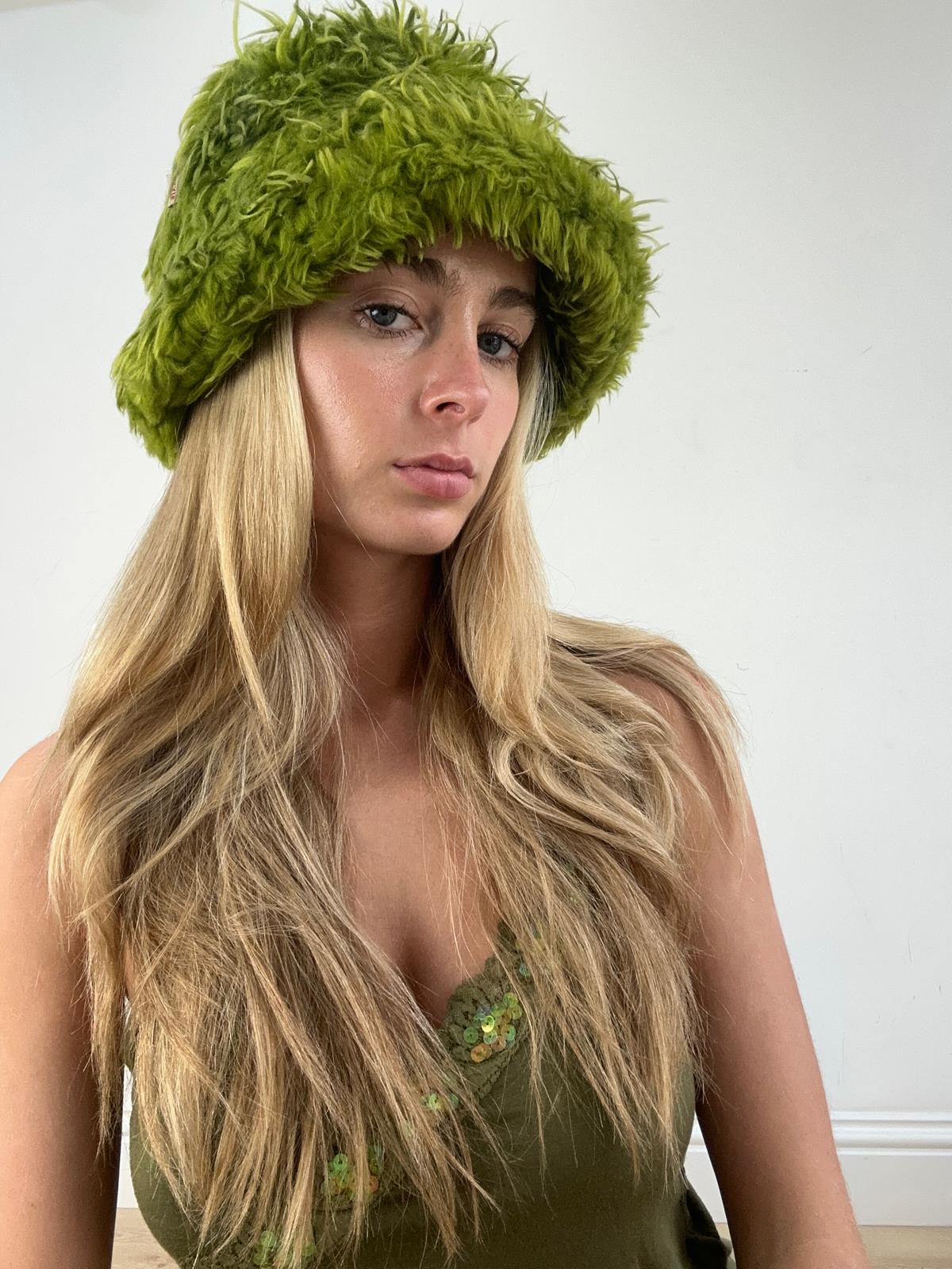 st patrick’s day | green miss sixty fluffy hat