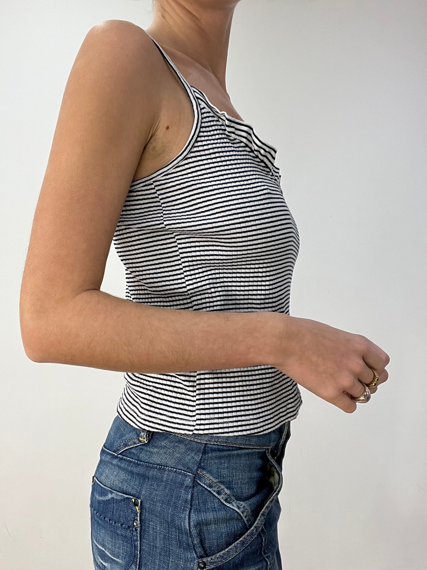 BEST PICKS | small navy and white striped cami