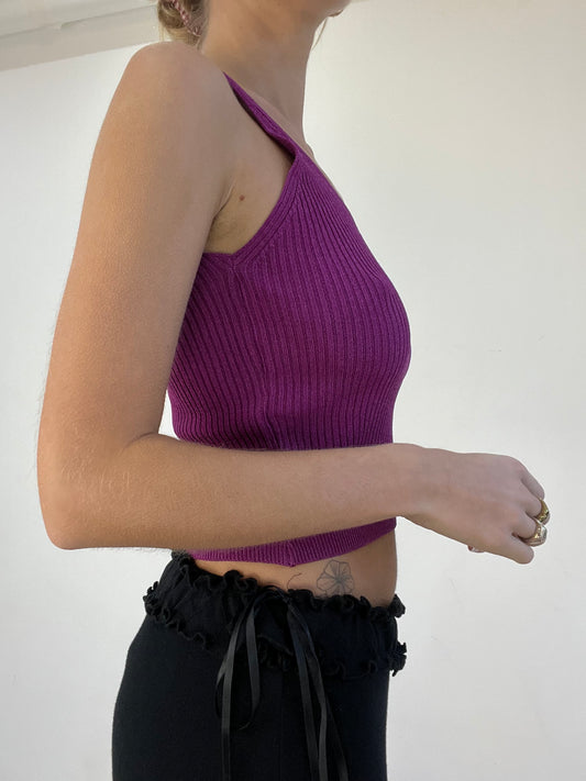 WINTER TRENDS | small purple ribbed cami