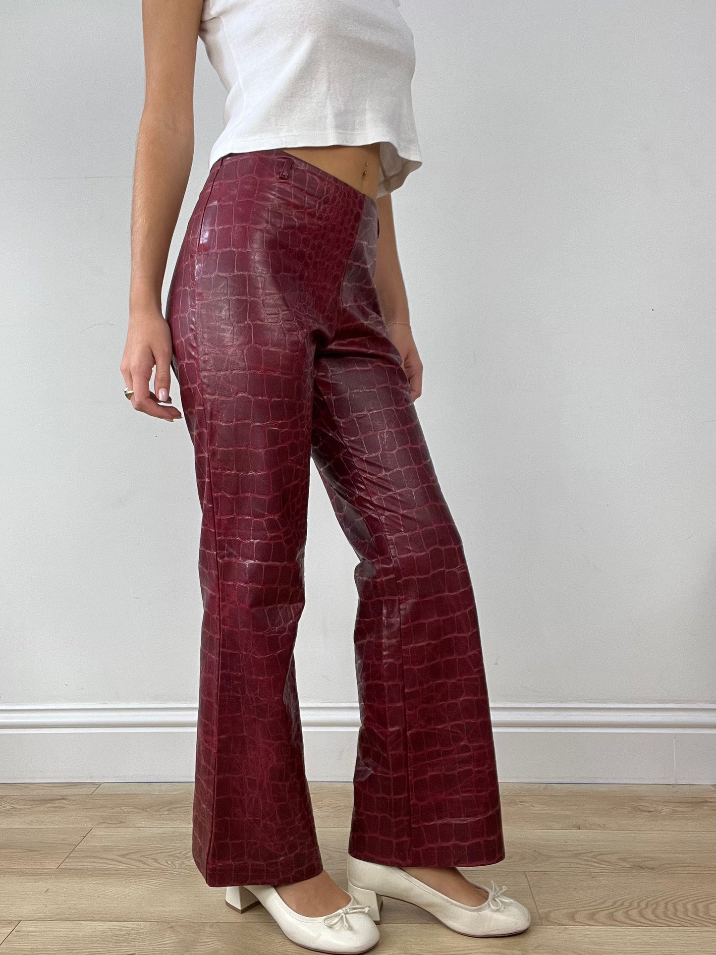 BUFFY THE VAMPIRE SLAYER | small red snakeskin print trousers