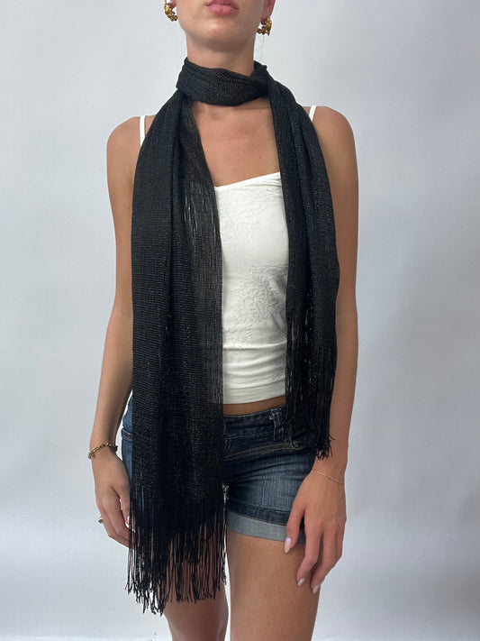 BRAT GIRL SUMMER DROP | black mesh scarf