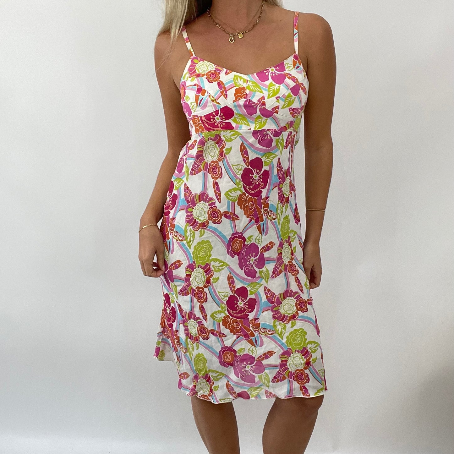 FRESHERS FITS DROP | small white multicolour floral dress