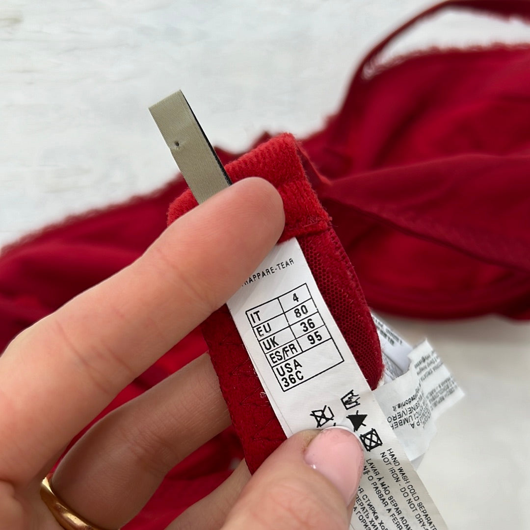 💚 90s MINIMALISM DROP | small red intimissimi bra