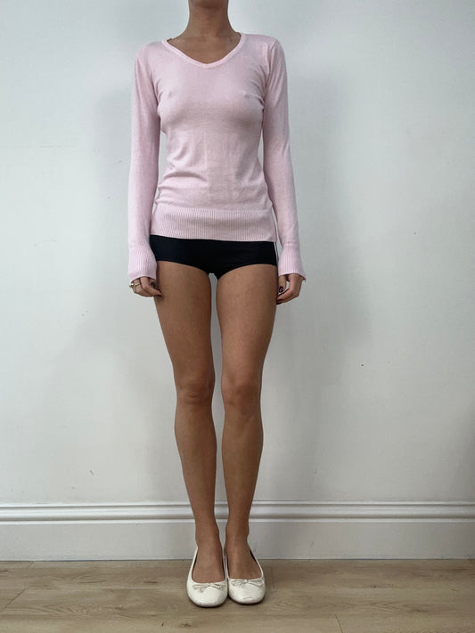 BALLETCORE | medium baby pink long sleeved jumper