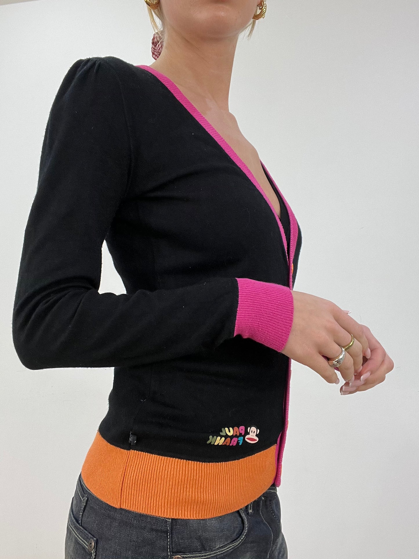 BEST PICKS | small black pink and orange paul frank cardigan