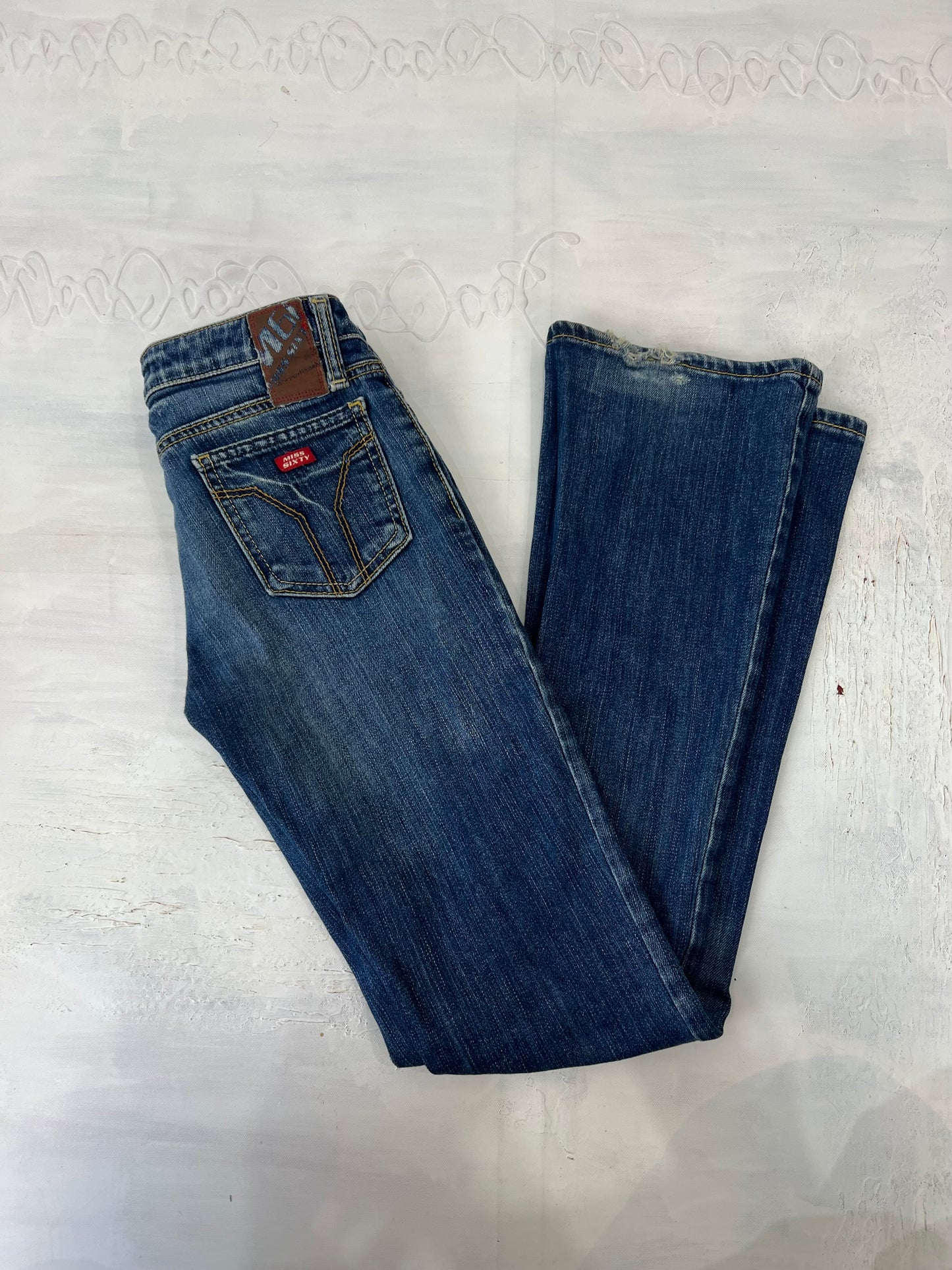 vintage edit thirteen | extra small dark wash miss sixty flared jeans