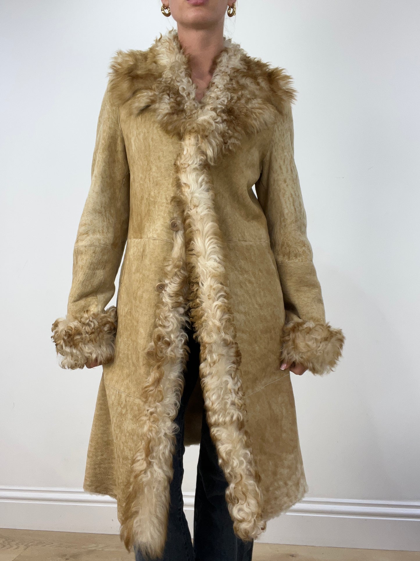 vintage edit six | medium beige afghan style coat