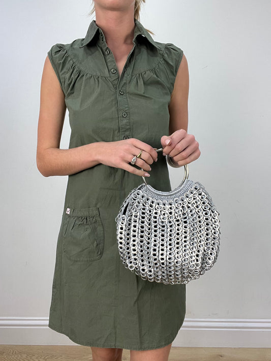 vintage edit eight | silver can tab bag