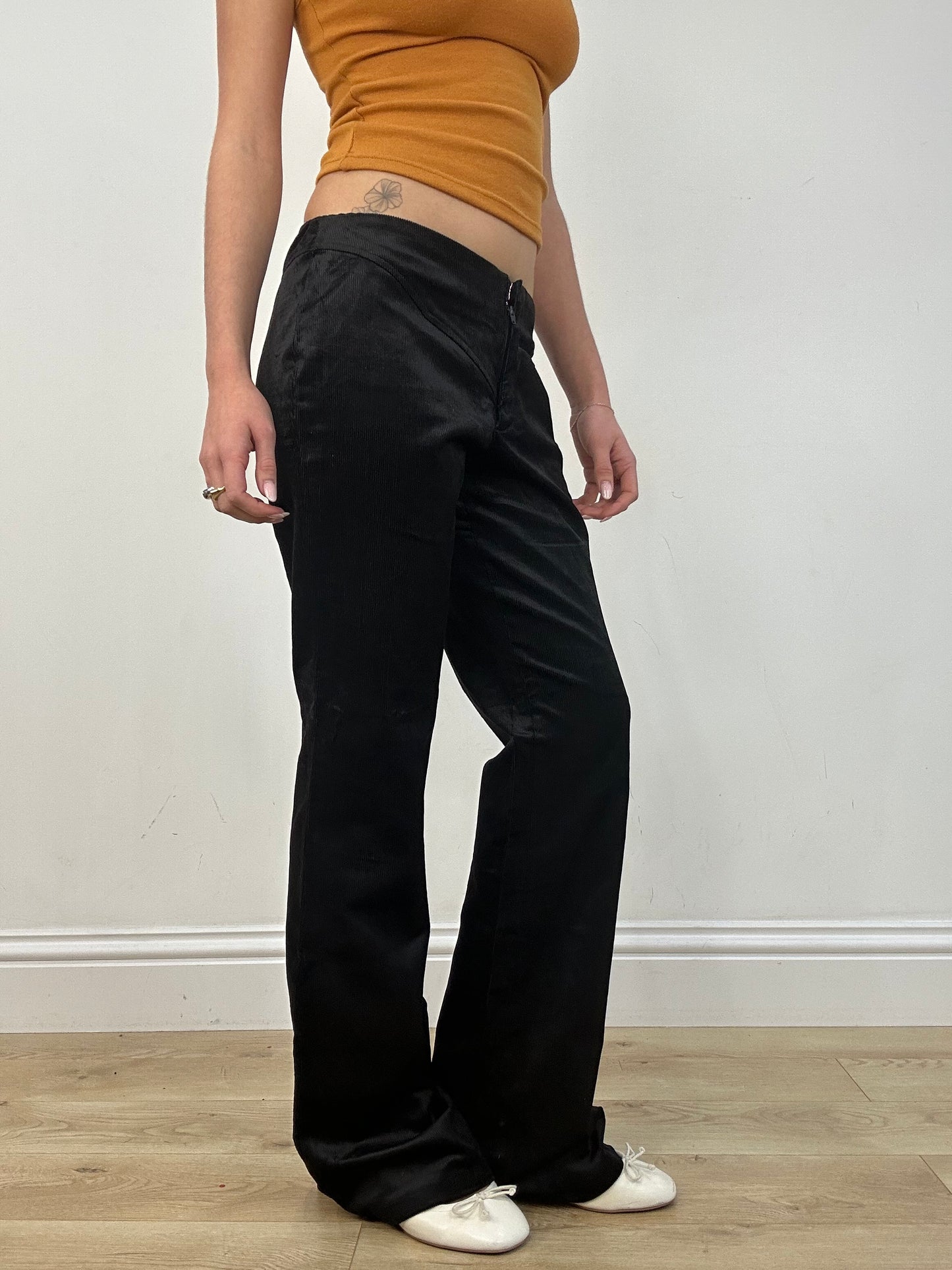 vintage edit: date night | medium black velour trousers