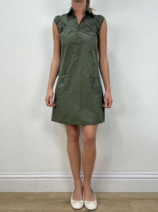 vintage edit eight | medium khaki cargo style dress