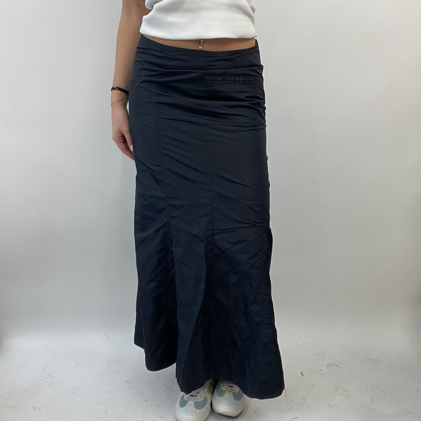 FUTURECORE DROP | small black old label h&m cargo maxi skirt