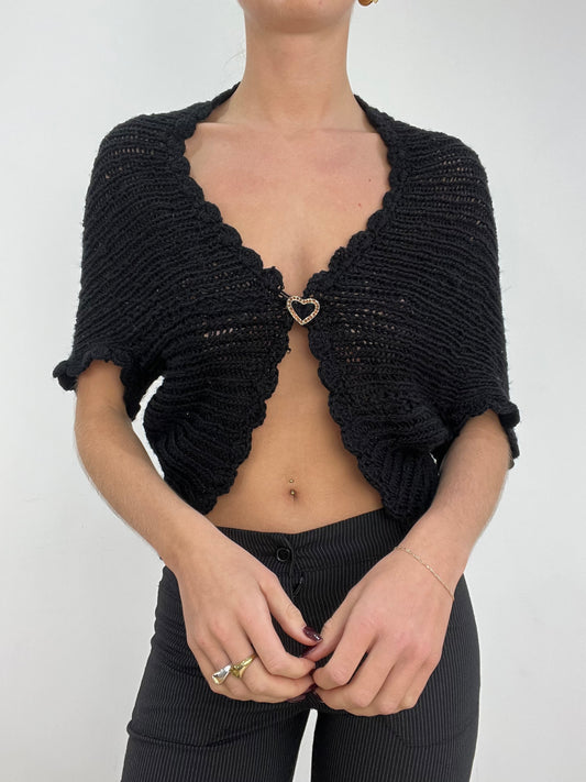 WINTER ESSENTIALS | small black knitted cardigan