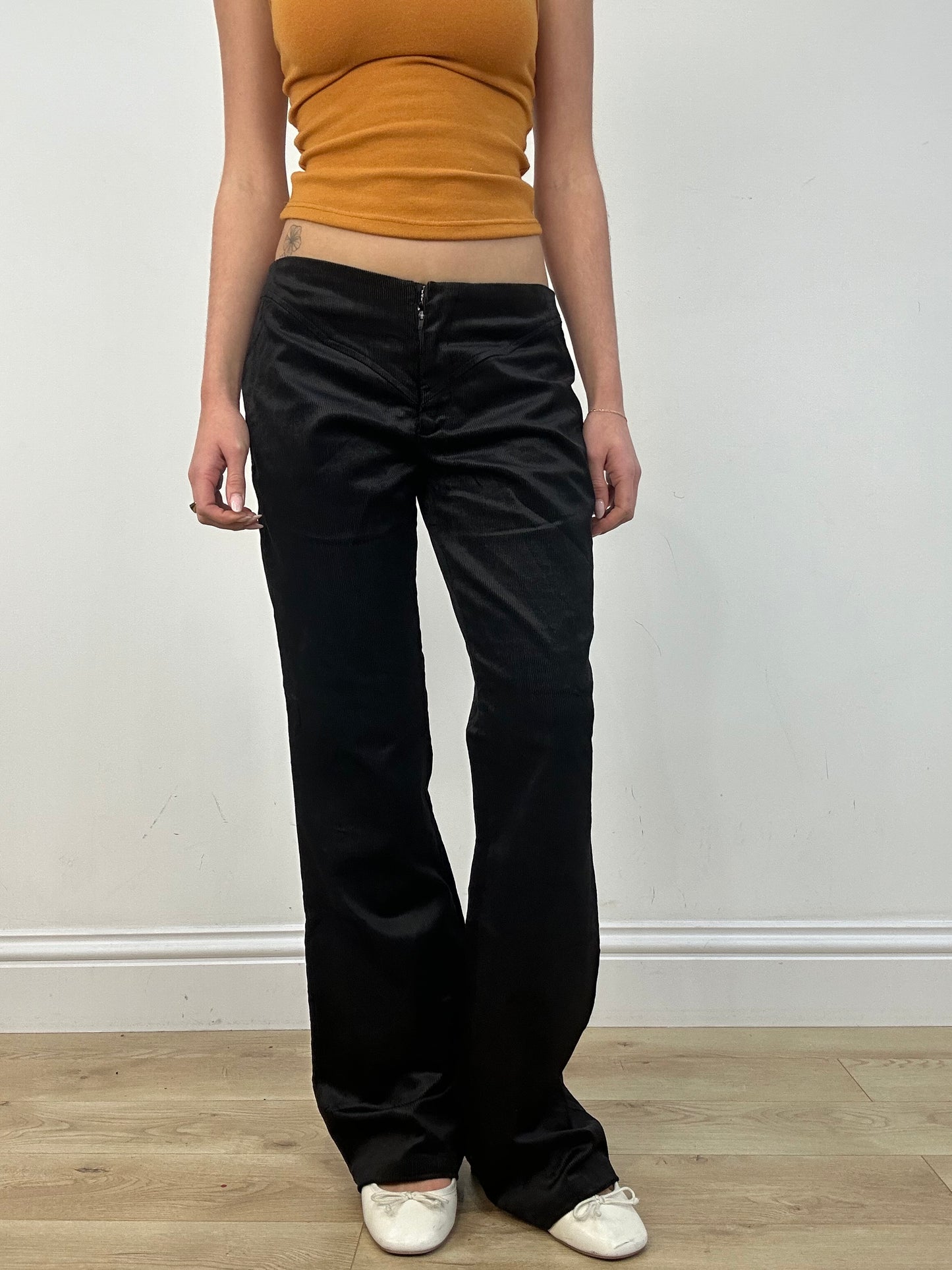 vintage edit: date night | medium black velour trousers