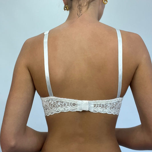 ETHEREAL GIRL DROP | small white lace bra