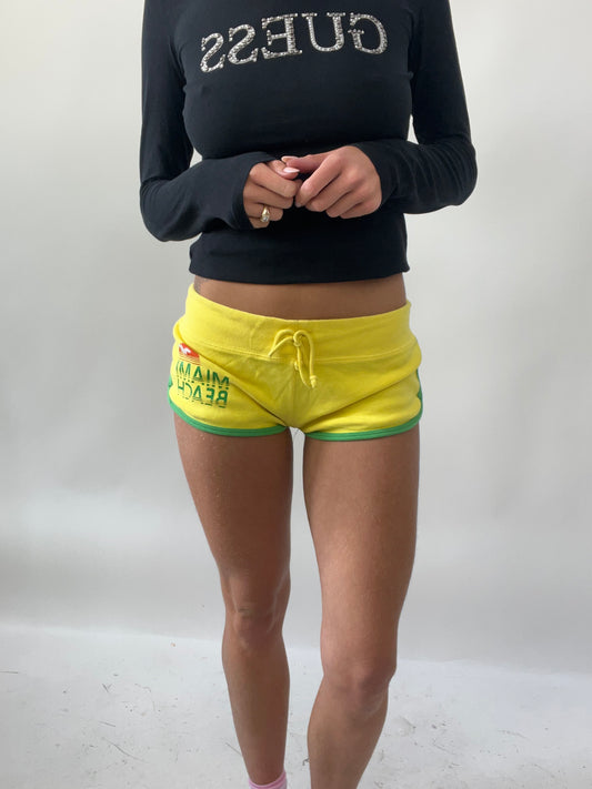 SUMMER SOLSTICE DROP | small yellow and green brazil mini shorts