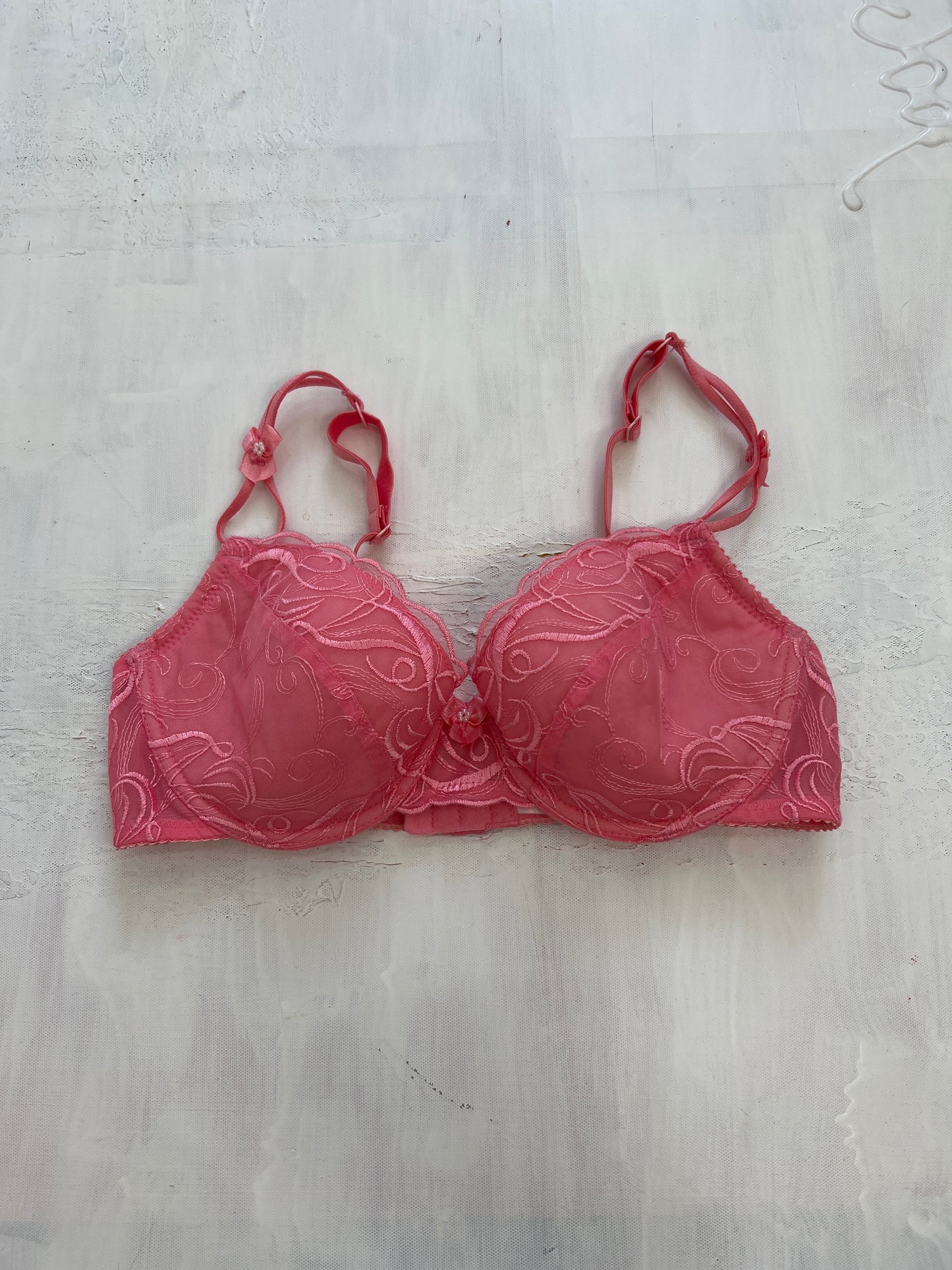 FRUITY DROP | medium pink lace bra