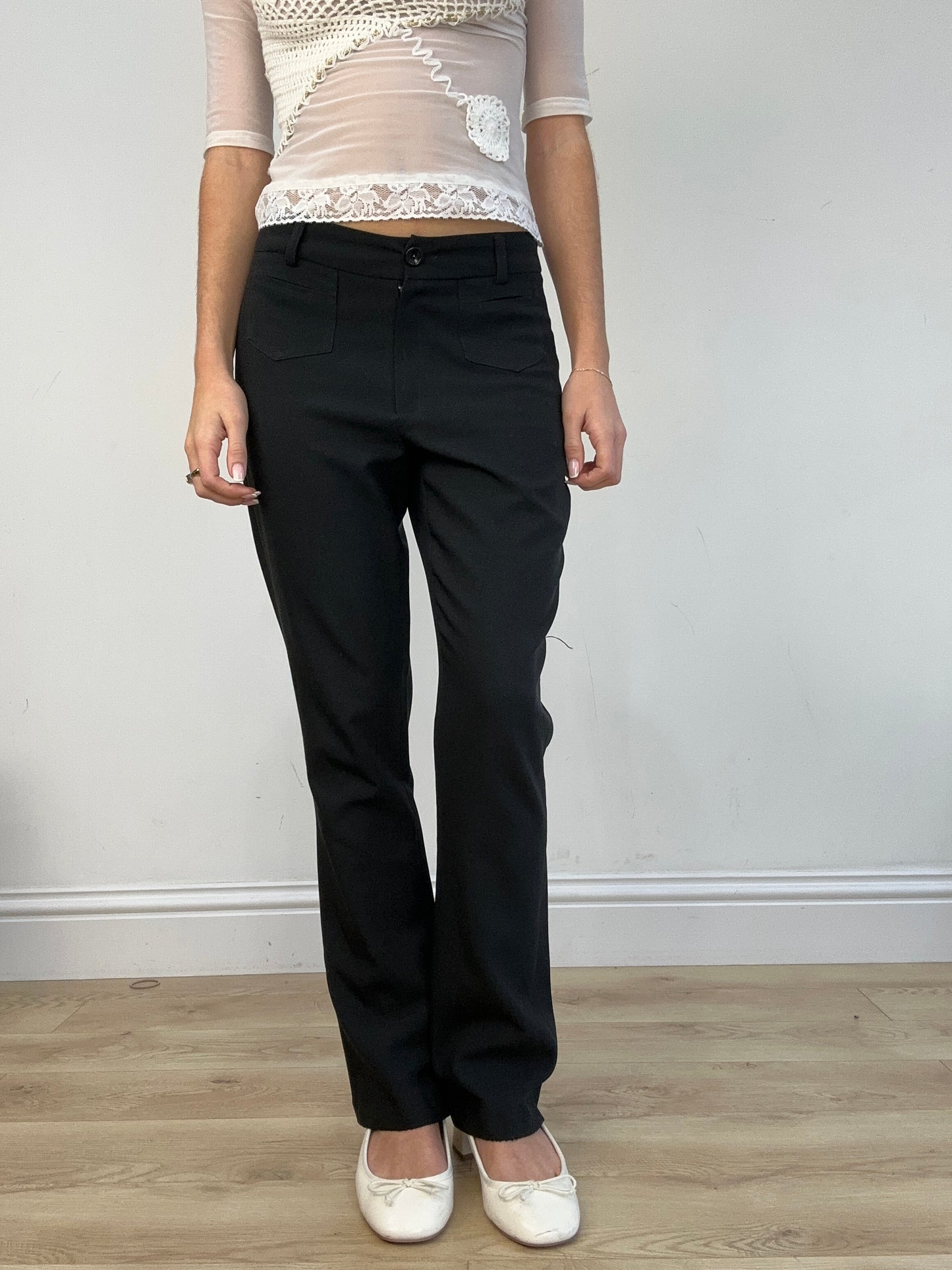 BEST PICKS | medium black mango straight leg trousers