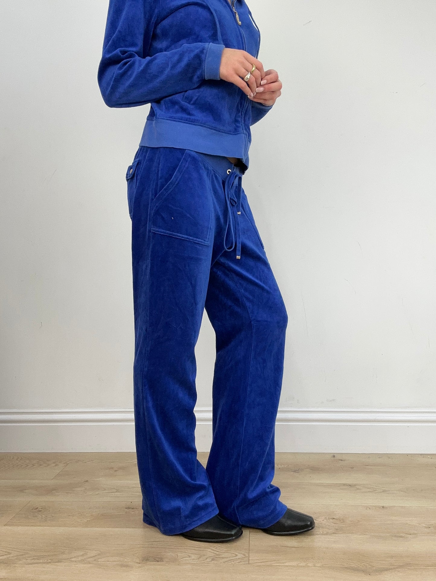 vintage edit five | large royal blue velour juicy couture tracksuit set