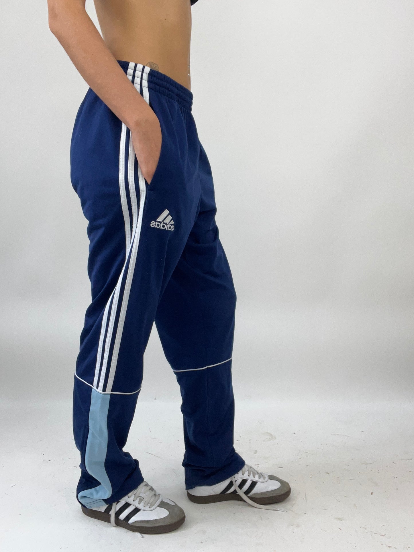 EUROS DROP | medium navy adidas tracksuit bottoms