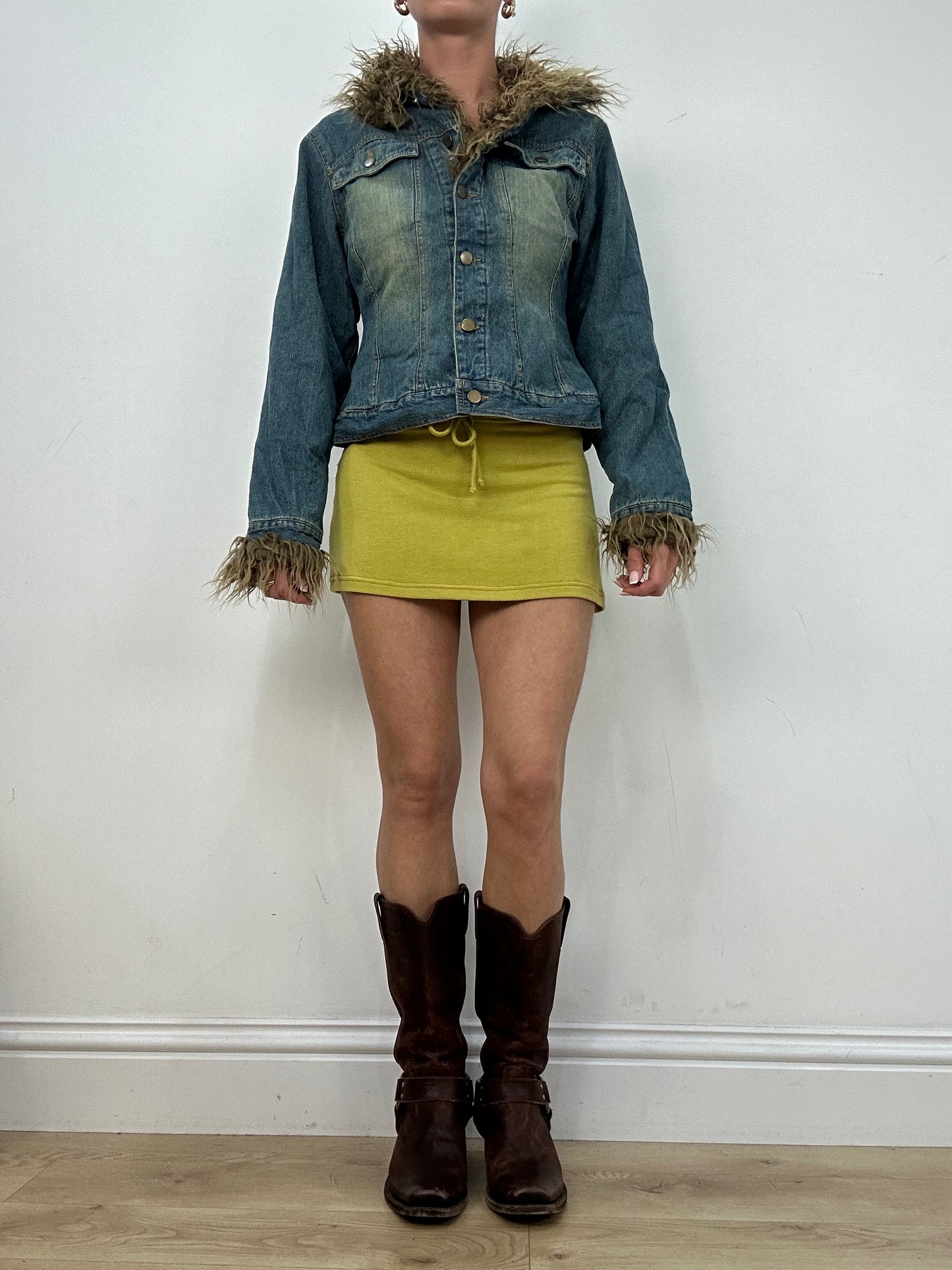 vintage edit four | small denim fur jacket