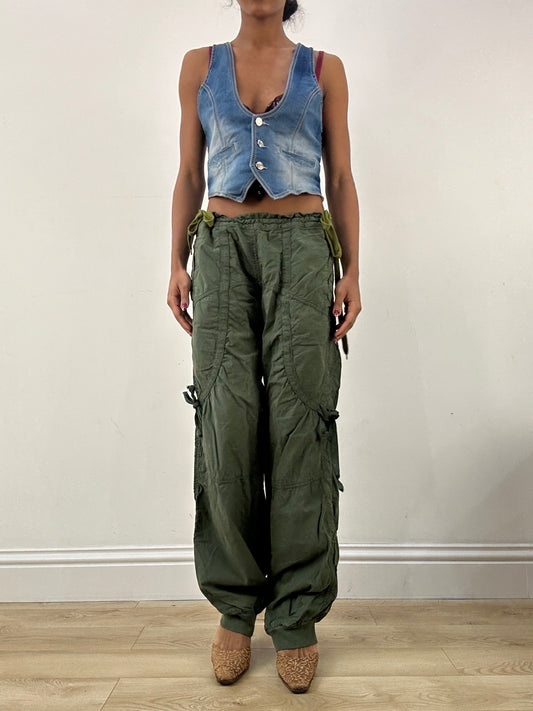 HIPPY CHIC DROP | medium denim waistcoat with back buckle detail