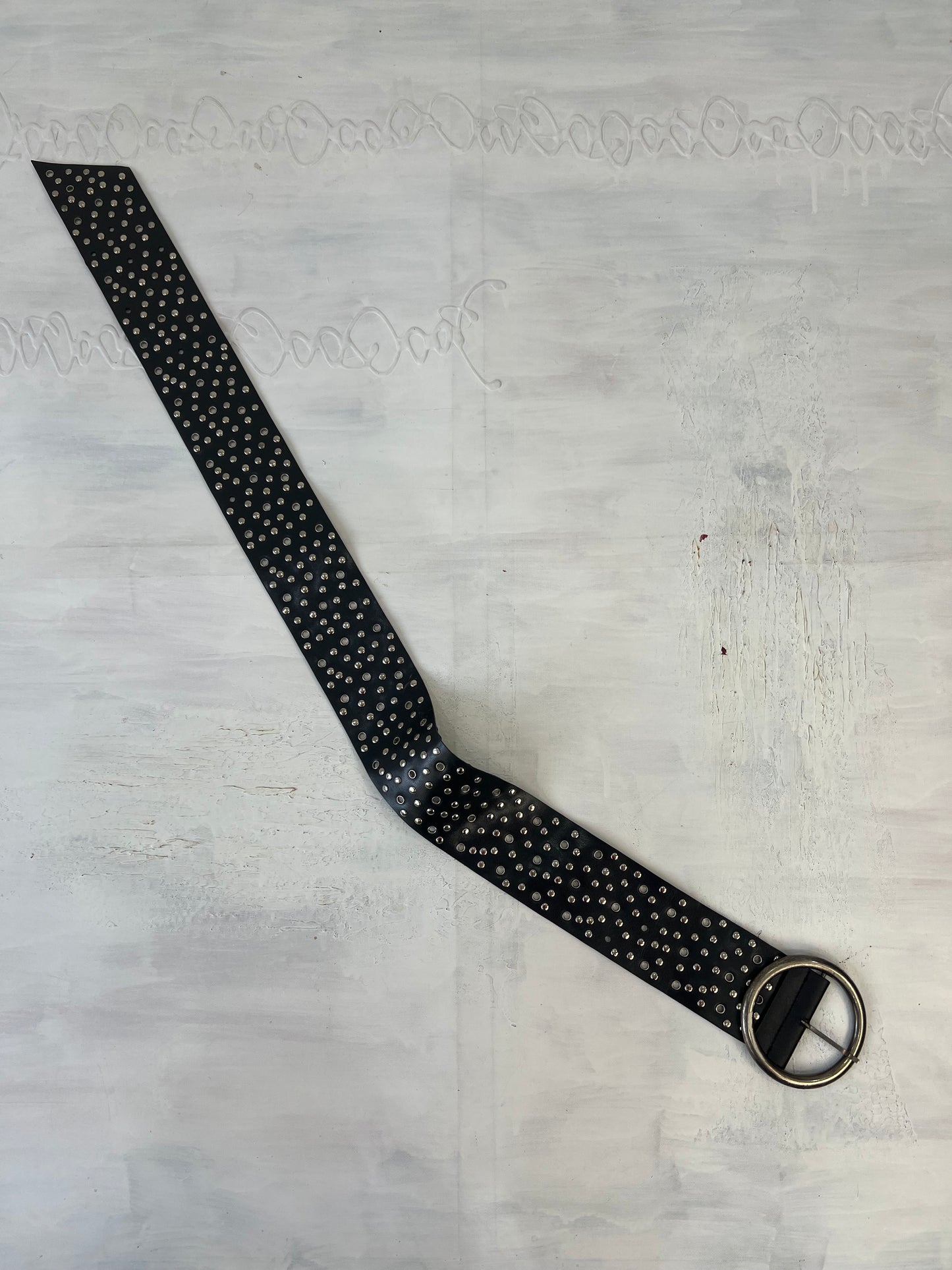 st patrick’s day | black and silver studded belt